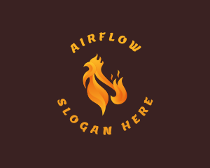 Fried Chicken Flame logo design