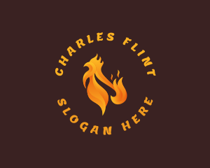 Fried Chicken Flame logo design