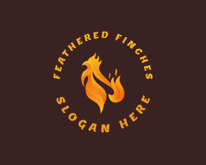 Fried Chicken Flame logo design