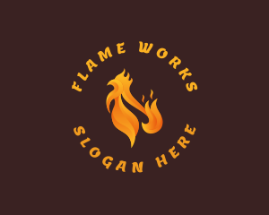 Flame - Fried Chicken Flame logo design