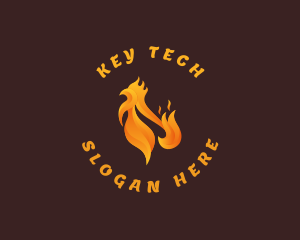 Fried Chicken Flame logo design