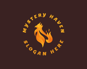 Fried Chicken Flame logo design