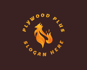 Fried Chicken Flame logo design