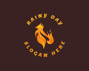 Fried Chicken Flame logo design