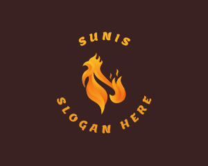 Fried Chicken Flame logo design