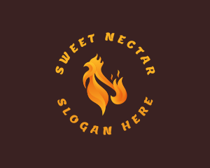 Fried Chicken Flame logo design