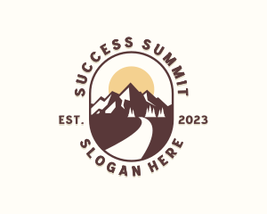 Mountain Trekking Pathway logo design