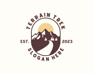 Mountain Trekking Pathway logo design