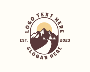 Terrain - Mountain Trekking Pathway logo design