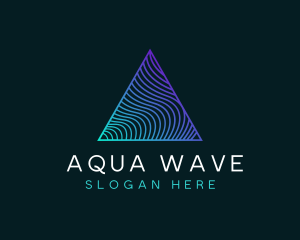 Wave Pyramid Tech logo design