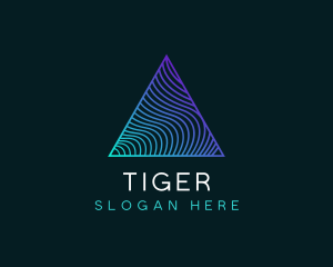 Shape - Wave Pyramid Tech logo design