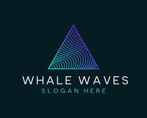 Wave Pyramid Tech logo design