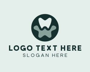 Teeth - Star Dental Letter W logo design