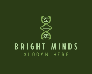 Science - DNA Organic Leaves logo design