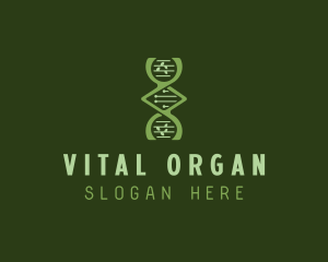 DNA Organic Leaves  logo design