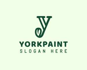 Green Natural Letter Y logo design