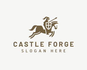 Medieval Horse Knight logo design