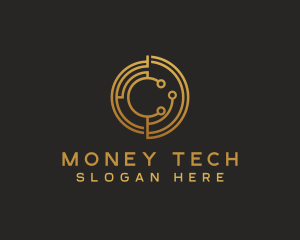 Fintech - Cryptocurrency Bitcoin Fintech logo design