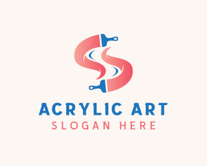 Acrylic - Painting Renovation Letter S logo design