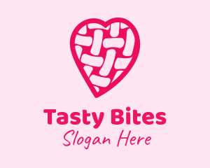 Textile - Pink Woven Heart logo design