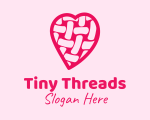 Pink Woven Heart  logo design