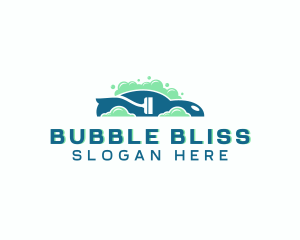 Cleaning Bubbles Car Wash logo design