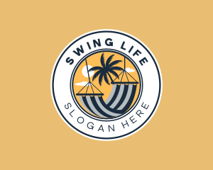 Swing - Tropical Outdoor Hammock logo design