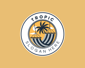 Tropical Outdoor Hammock logo design