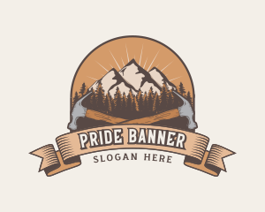 Mountain Tree Hammer logo design