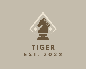 Chess Master - Knight Horse Chesspiece logo design