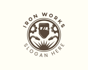 Iron - Welding Mask Gear Repair logo design