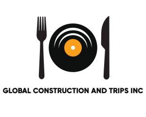 Culinary - Vinyl Fork Knife Dining logo design