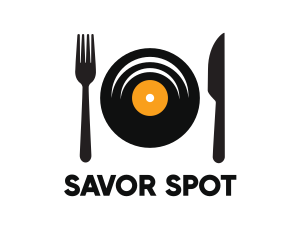 Dining - Vinyl Fork Knife Dining logo design