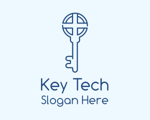 Blue Cross Key logo design