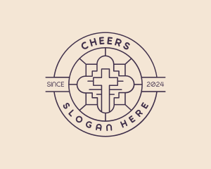 Preacher - Cross Christian Worship logo design