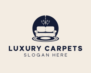 Carpet - Sofa Carpet Chandelier Furniture logo design