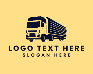 Transportation - Freight Courier Truck logo design