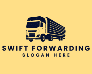 Freight Courier Truck logo design