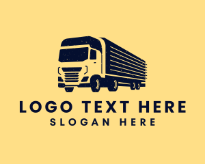 Courier - Freight Courier Truck logo design