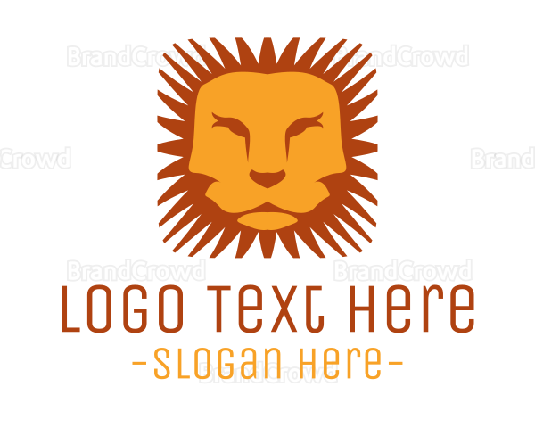 Orange Lion Mane Logo