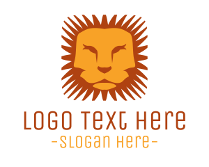 Animal - Orange Lion Mane logo design