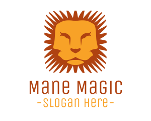 Mane - Orange Lion Mane logo design