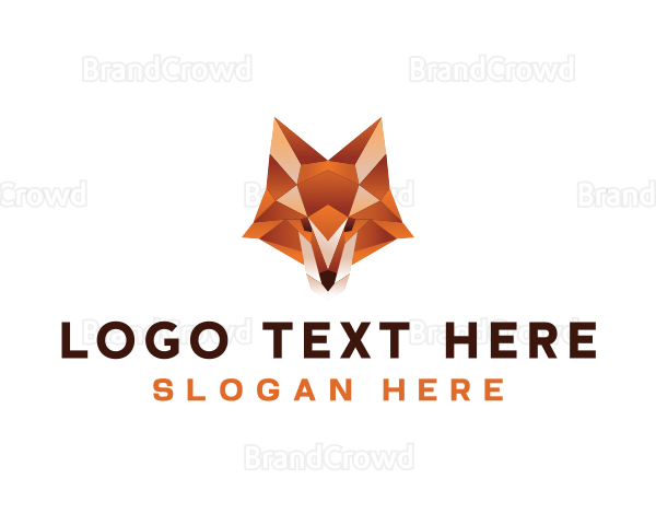 Geometric Fox Head Logo