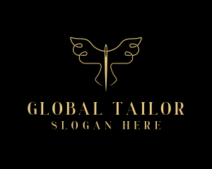 Needle Wings Tailoring logo design