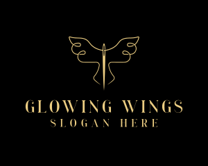 Needle Wings Tailoring logo design