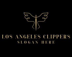 Sew - Needle Wings Tailoring logo design