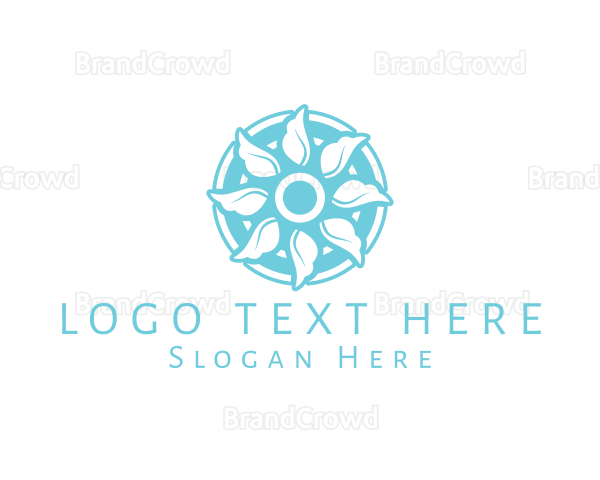 Floral Petal Radial Wings Logo