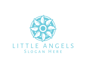 Floral Petal Radial Wings logo design