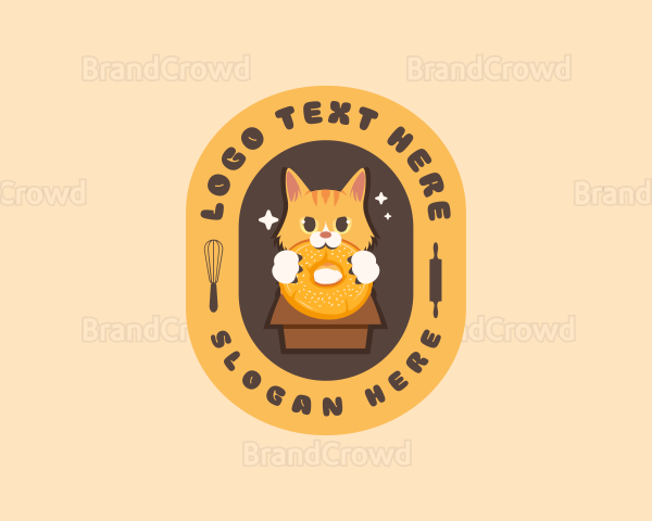 Bagel Bread Cat Logo