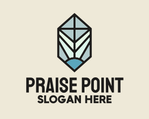 Praise - Stained Glass Cross Light logo design